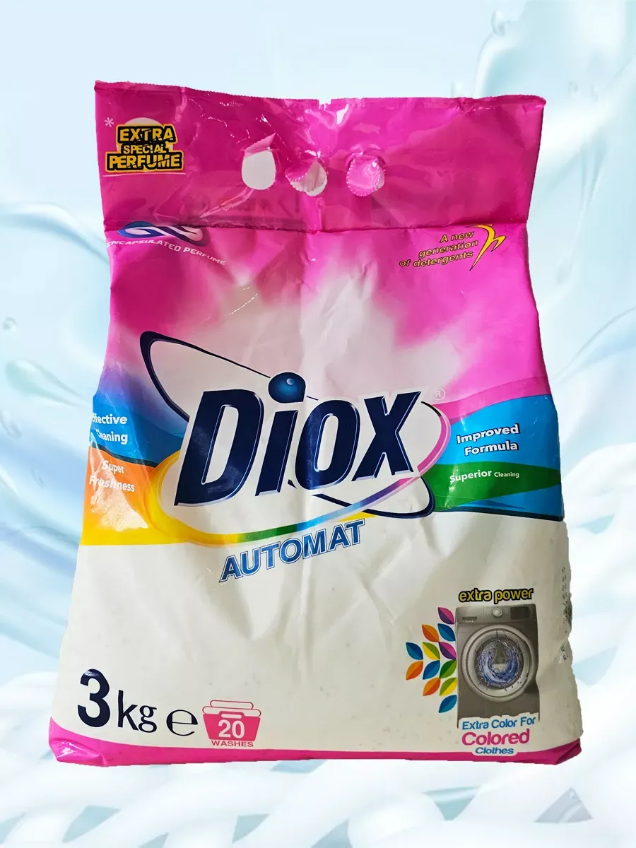 DIOX լվացքի փոշի 3 կգ, ավտոմատ, գունավոր հագուստի համար, Хозяйственные товары и средства ухода — купить онлайн на Breeze 3