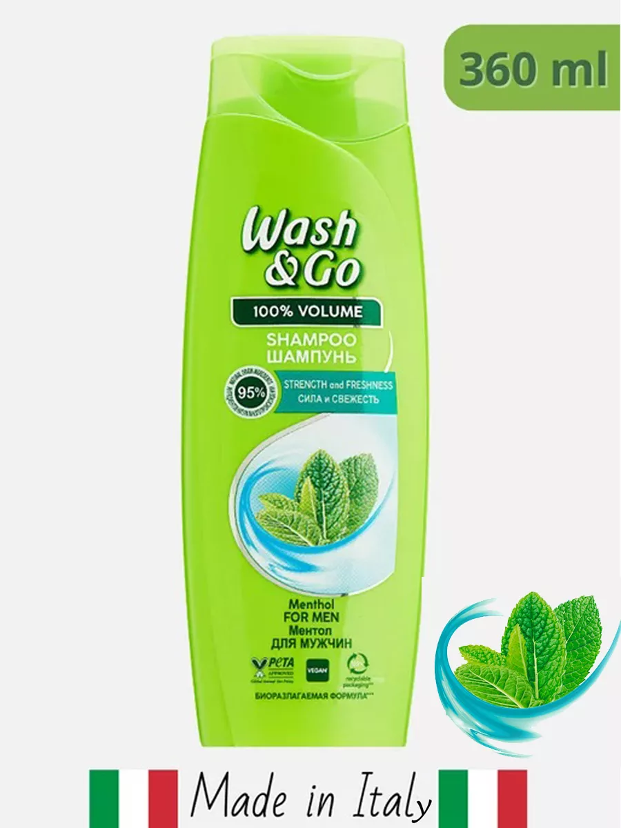 Wash and go շամպուն՝ տղամարդկանց համար՝ մենթոլով՝ գնել առցանց Breeze-ում