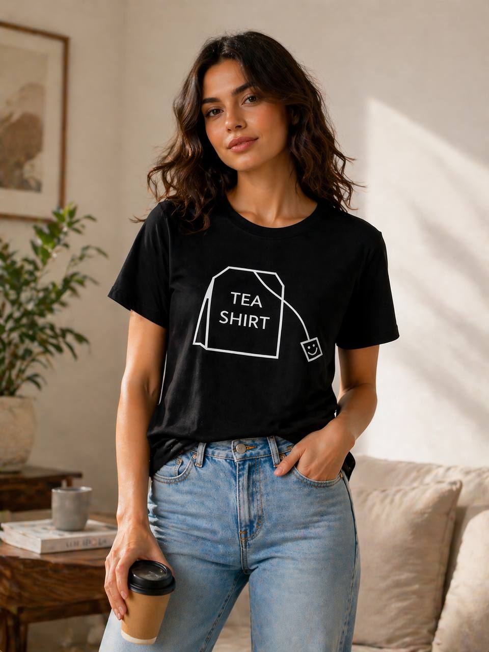 Կանացի բամբակյա շապիկ, բազային, Women's Clothing — buy online on Breeze 4