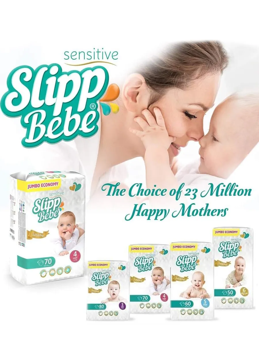 Slipp Bebe մանկական տակդիրներ N4 չափս, 70 հատ (7-18 կգ), Երեխաներ և նորածիններ՝ գնել առցանց Breeze-ում 2