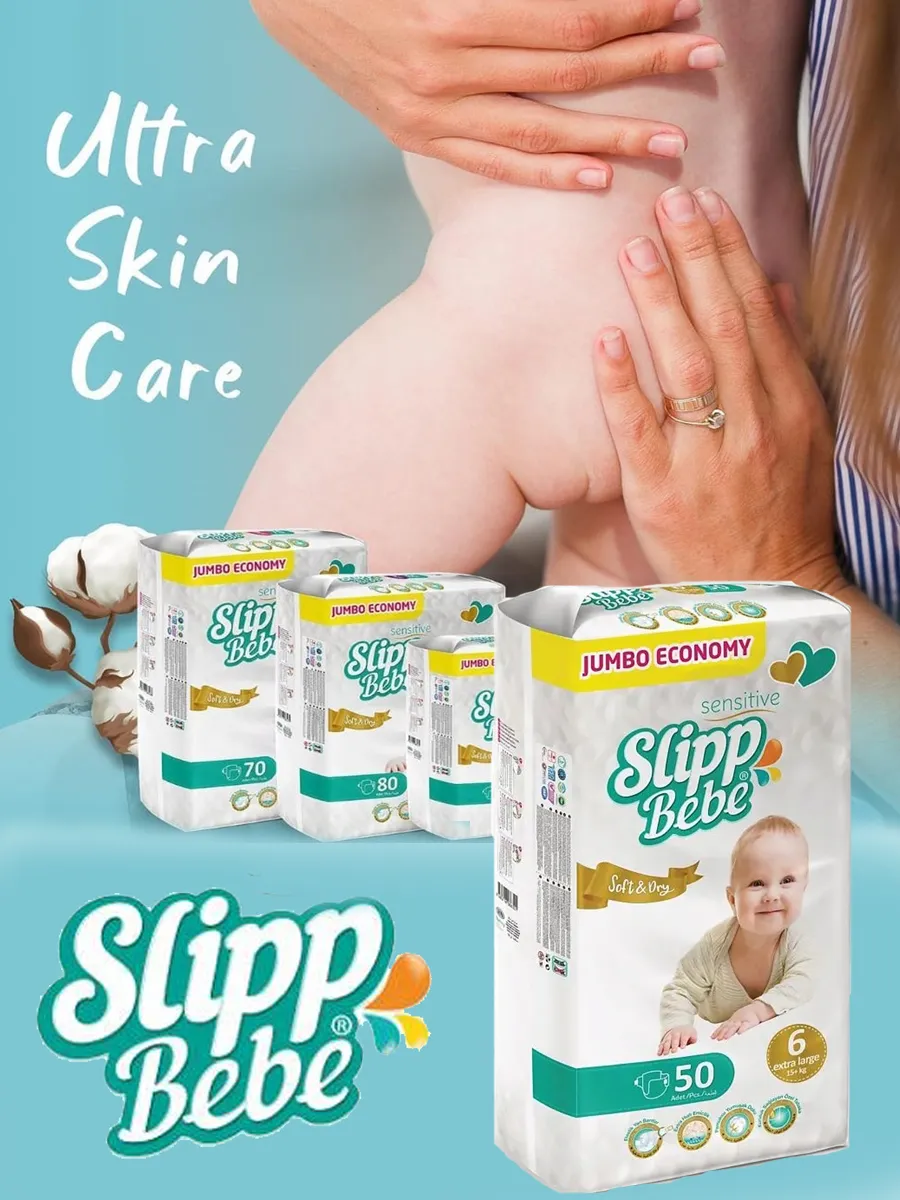 Slipp Bebe մանկական տակդիրներ N6 չափս, 50 հատ (15+ կգ), Երեխաներ և նորածիններ՝ գնել առցանց Breeze-ում 2